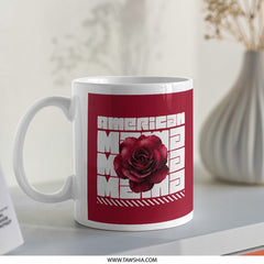 American Mom Red Rose Graphic Mug product