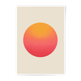 Minimalist Sun Photographic Print, Gradient Circle Art, Modern Wall Decor, Abstract Sunset, Home Decor, Contemporary Art Print, Wall Art - Tawshia