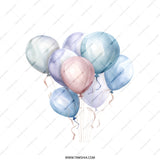 Pastel Balloons Tote Bag, Watercolor Balloon Art, Cute Party Bag, Colorful Balloons, Aesthetic Canvas Bag, Gift For Her, Pastel Colors - Tawshia