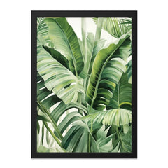 Tropical Leaves Wall Art, Botanical Art Print, Green Leaf Art, Plant Art, Tropical Decor, Tropical Print, Framed Wall Art - Tawshia