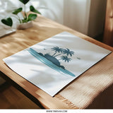 Tropical Island Photographic Print, Palm Tree Art, Island Decor, Beach House Art, Coastal Wall Art, Summer Print - Tawshia