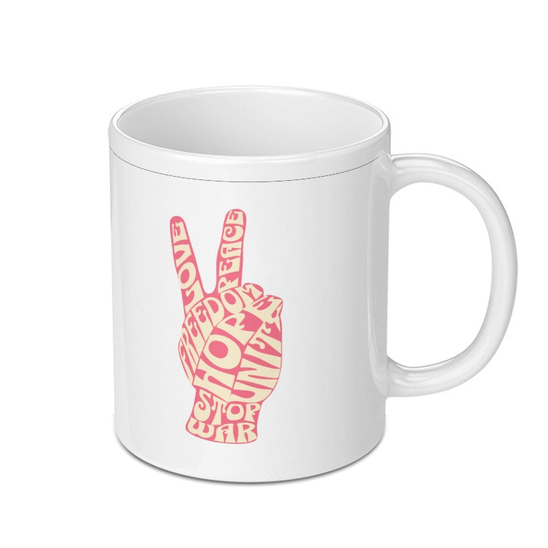 Peace Love Freedom Unity Stop War Mug product type