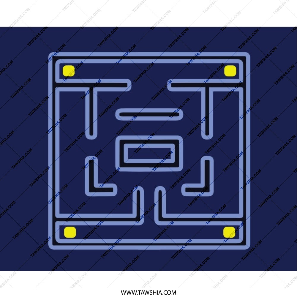 Retro Maze Mouse Pad, 80s Arcade, Game Room Decor, Geek Gift, Cool Desk Accessory, Pacman Inspired, Square Design, Gamer Gift - Tawshia