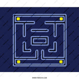 Retro Maze Mouse Pad, 80s Arcade, Game Room Decor, Geek Gift, Cool Desk Accessory, Pacman Inspired, Square Design, Gamer Gift - Tawshia