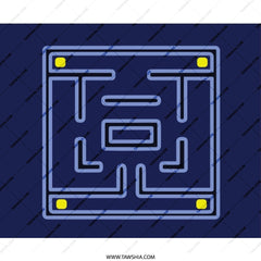 Retro Maze Mouse Pad, 80s Arcade, Game Room Decor, Geek Gift, Cool Desk Accessory, Pacman Inspired, Square Design, Gamer Gift - Tawshia