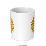 Sunflower Mug, Floral Mug, Cute Mug, Summer Mug, Happy Mug, Gift Mug, Flower Mug, Botanical Mug, Tea Mug, Coffee Mug - Tawshia