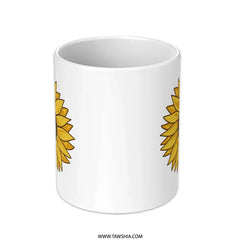 Sunflower Mug, Floral Mug, Cute Mug, Summer Mug, Happy Mug, Gift Mug, Flower Mug, Botanical Mug, Tea Mug, Coffee Mug - Tawshia
