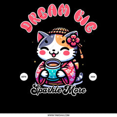 Dream Big Sparkle More Cat Art Print product type