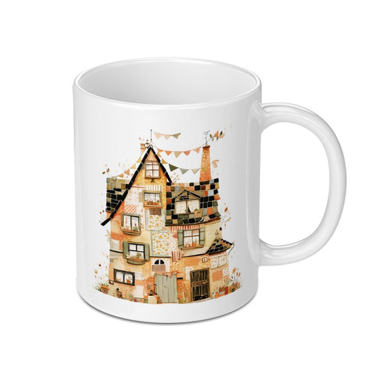 Dutch House Mug, Europe Art, Unique Home Decor, Travel Lover Gift, Coffee Lover Mug, Cute Mug - Tawshia