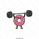 Donut Weightlifting Tote Bag, Funny Gym Bag, Gift for Fitness Lover, Cartoon Donut, Workout Bag, Doughnut Lover Gift, Foodie Tote, Cute Tote - Tawshia
