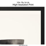 Stacked Bowls Wall Art, Minimalist Kitchen Decor, Black and White Print, Modern Wall Decor, Home Decor - Tawshia