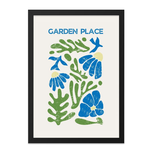 Garden Place Wall Art Print, Floral Wall Decor, Modern Abstract Art, Botanical Home Decor, Colorful Wall Hanging, Unique Housewarming Gift - Tawshia