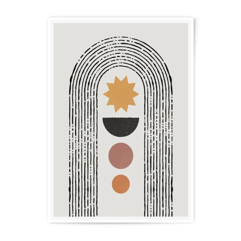 Abstract Photographic Print, Boho Wall Art, Geometric Star Art, Modern Home Decor, Minimalist Print, Trendy Art Print, Stylish Photo Print - Tawshia