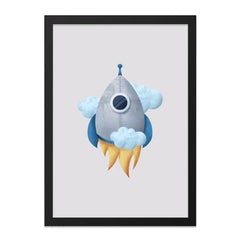 Rocket Ship Wall Art, Kids Room Decor, Space Adventure Print, Nursery Art, Outer Space Theme, Boys Room Art, Playroom Decor, Modern Art - Tawshia