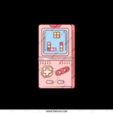 Pink Handheld Game Pocket Mirror, Retro Gaming Fan Gift, 80s 90s Nostalgia, Portable Makeup Mirror, Travel Compact Mirror - Tawshia