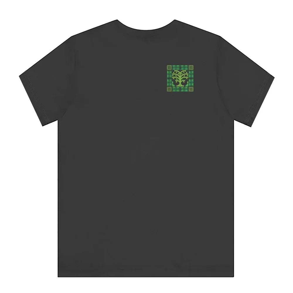 Green Tribal Design Black T-Shirt product type