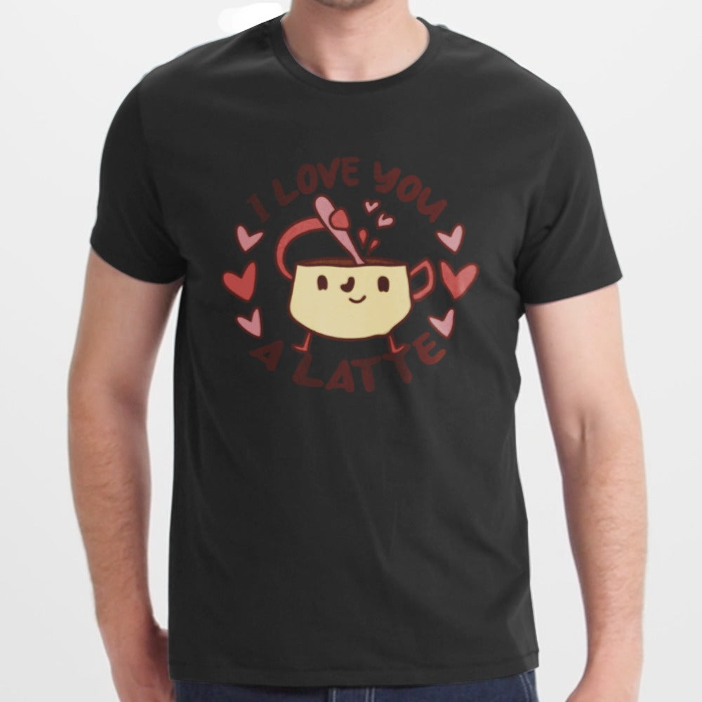 I Love You a Latte Cute Design Printed T-Shirt product