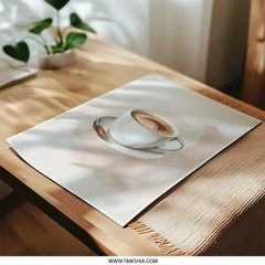 Watercolor Coffee Photographic Print, Coffee Cup Art, Kitchen Decor, Cappuccino Illustration, Coffee Lover Gift, Cafe Wall Art - Tawshia