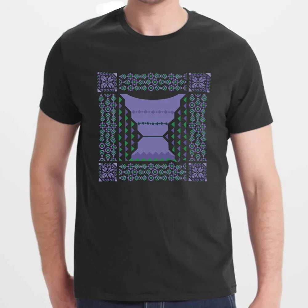 Intricate Geometric Pattern Black T Shirt product type