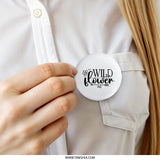 Wildflower Pinback Button, Floral Button, Nature Inspired Button, Trendy Button, Gift Idea, Botanical Pin, Empowering Pinback, Cute Pin - Tawshia