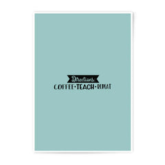 Teacher Photographic Prints, Coffee Teach Repeat, Classroom Decor, Teacher Gift, Home Decor, Office Prints, Motivational, Wall Art - Tawshia