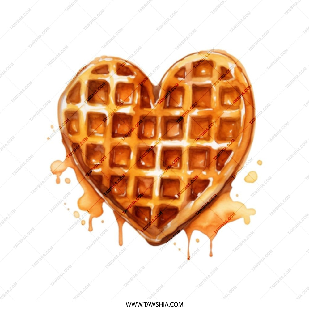 Waffle Heart Tote Bag, Foodie Bag, Breakfast Lover Gift, Unique Grocery Bag, Sweet Treat Bag, Valentine's Day Present, Everyday Bag, Cute - Tawshia