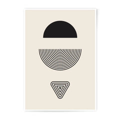 Minimalist Geometric Photographic Print, Abstract Shapes Art, Modern Wall Decor, Boho Aesthetic, Home Office Art, Circle Triangle Art - Tawshia