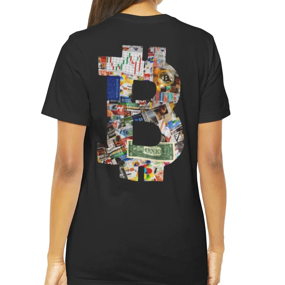 Eye-catching Bitcoin Collage Graphic T-shirt product