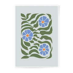 Blue Flower Photographic Print, Botanical Art Print, Floral Wall Decor, Modern Flower Art, Nature Inspired Print, Home Decor, Floral Print - Tawshia