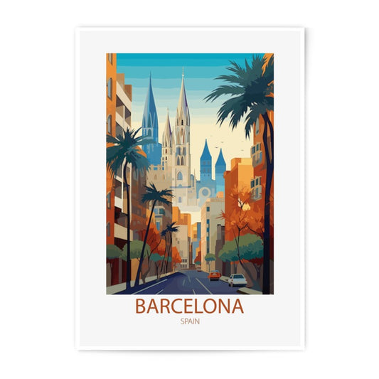 Barcelona Photographic Print, Spain Travel Art, Cityscape Wall Decor, European Architecture, Vacation Souvenir, Home Art, Modern Prints - Tawshia