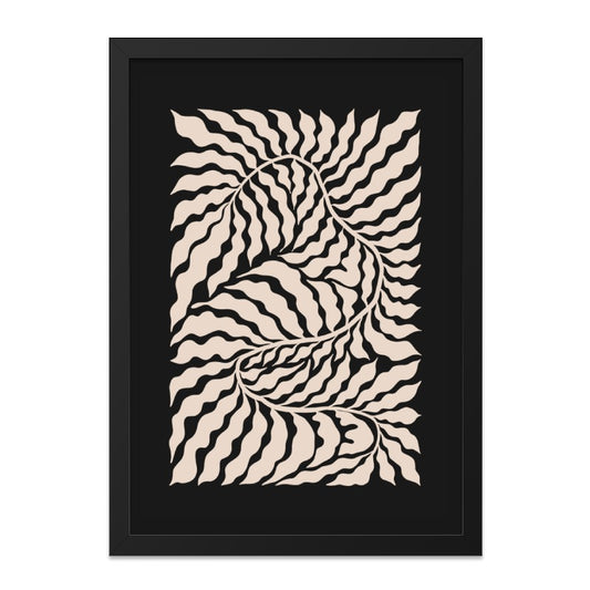 Abstract Floral Wall Art, Botanical Print, Beige Leaves, Modern Home Decor, Neutral Art, Minimalist Wall Decor, Elegant Art Print - Tawshia