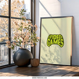 Video Games Wall Art, Retro Gaming Poster, Gamer Room Decor, Console Art, Gift for Gamers, Playful Wall Decor - Tawshia