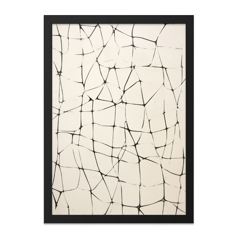 Abstract Lines Wall Art, Modern Wall Decor, Geometric Print, Contemporary Art, Minimalist Home Decor, Unique Wall Hanging, Black and Beige - Tawshia