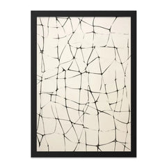 Abstract Lines Wall Art, Modern Wall Decor, Geometric Print, Contemporary Art, Minimalist Home Decor, Unique Wall Hanging, Black and Beige - Tawshia