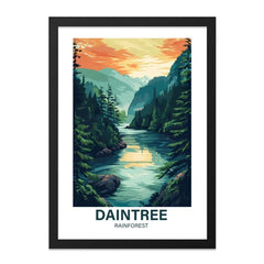 Daintree Rainforest Wall Art, Australian Landscape Print, Nature Artwork, Tropical Queensland Decor, Forest River Art, Travel Poster - Tawshia