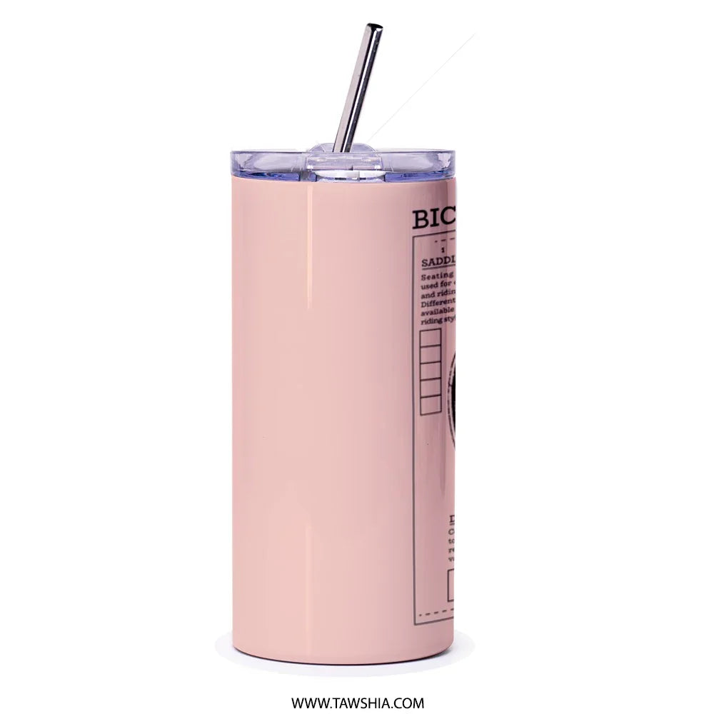 Bicycle Saddle Design Tumbler with Straw Drinkware product type