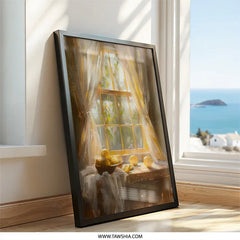 Lemon Still Life Wall Art, Window Art, Kitchen Wall Decor, Yellow Fruit Print, Sunlight Art, Fine Art Print, Summer Art, Home Decor - Tawshia