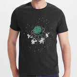 Astronauts Floating Around Planet Design T-shirt product type