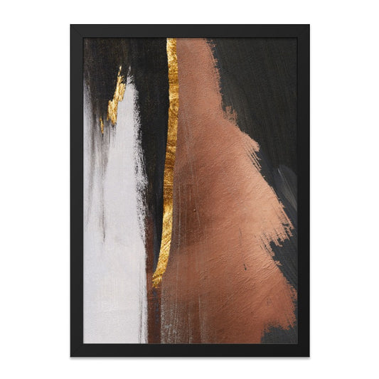 Abstract Art Wall Decor, Gold Accent Wall Art, Modern Art Print, Brush Stroke Wall Art, Contemporary Wall Hanging (135 characters) - Tawshia