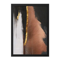 Abstract Art Wall Decor, Gold Accent Wall Art, Modern Art Print, Brush Stroke Wall Art, Contemporary Wall Hanging (135 characters) - Tawshia