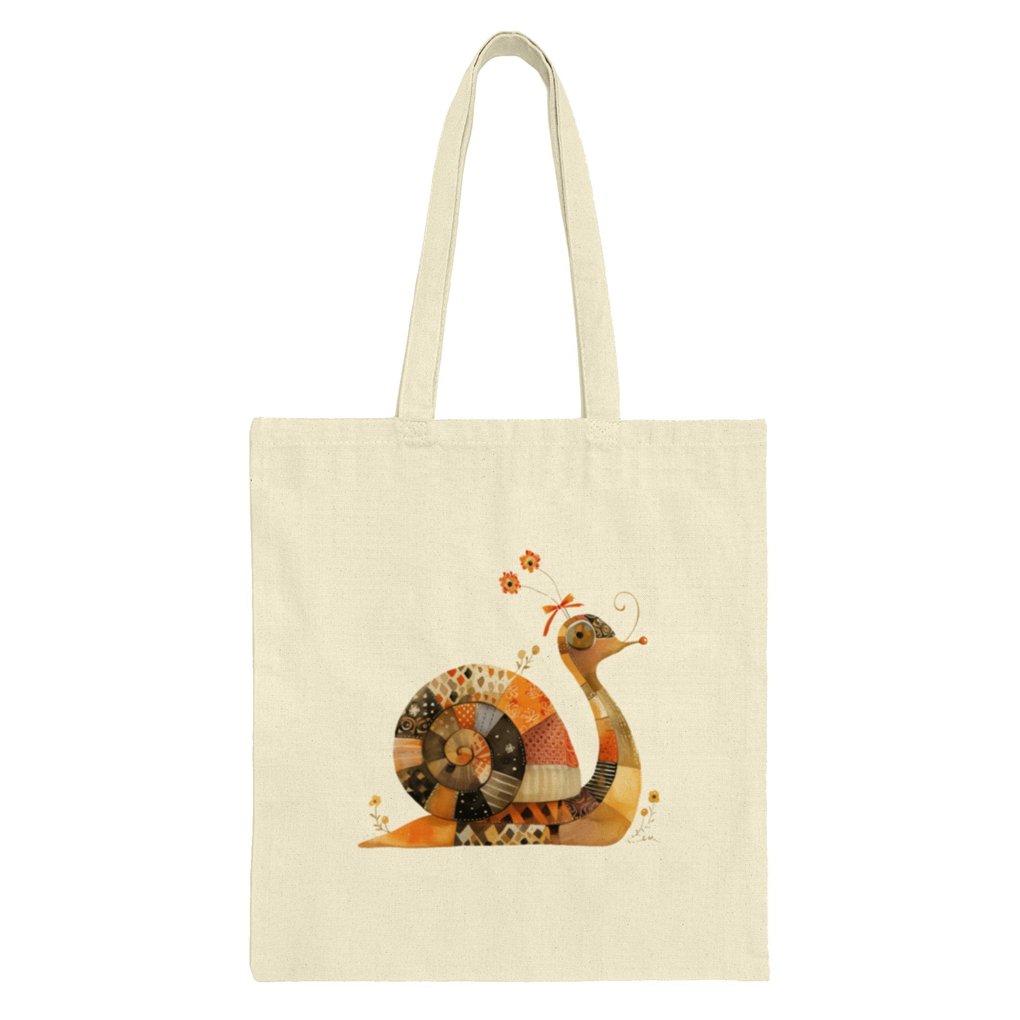 Artistic Snail Print Illustrated Tote Bag Product Type