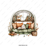 Reading Nook Pillow, Cozy Window Seat Design, Book Lover Decor, Autumn Home Accent Pillow, Literary Gift Idea - Tawshia