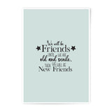 Friends Photographic Print, Friendship Wall Art, Gift for Friends, Friendship Quote, Friends Forever, Inspirational Art Print - Tawshia