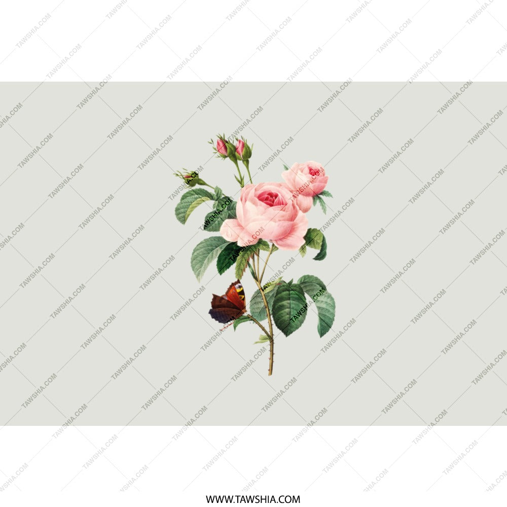 Rose and Butterfly Tumbler, Floral Tumbler, Vintage Style Tumbler, Pretty Tumbler, Flower Tumbler, Butterfly Tumbler, Gift Idea - Tawshia