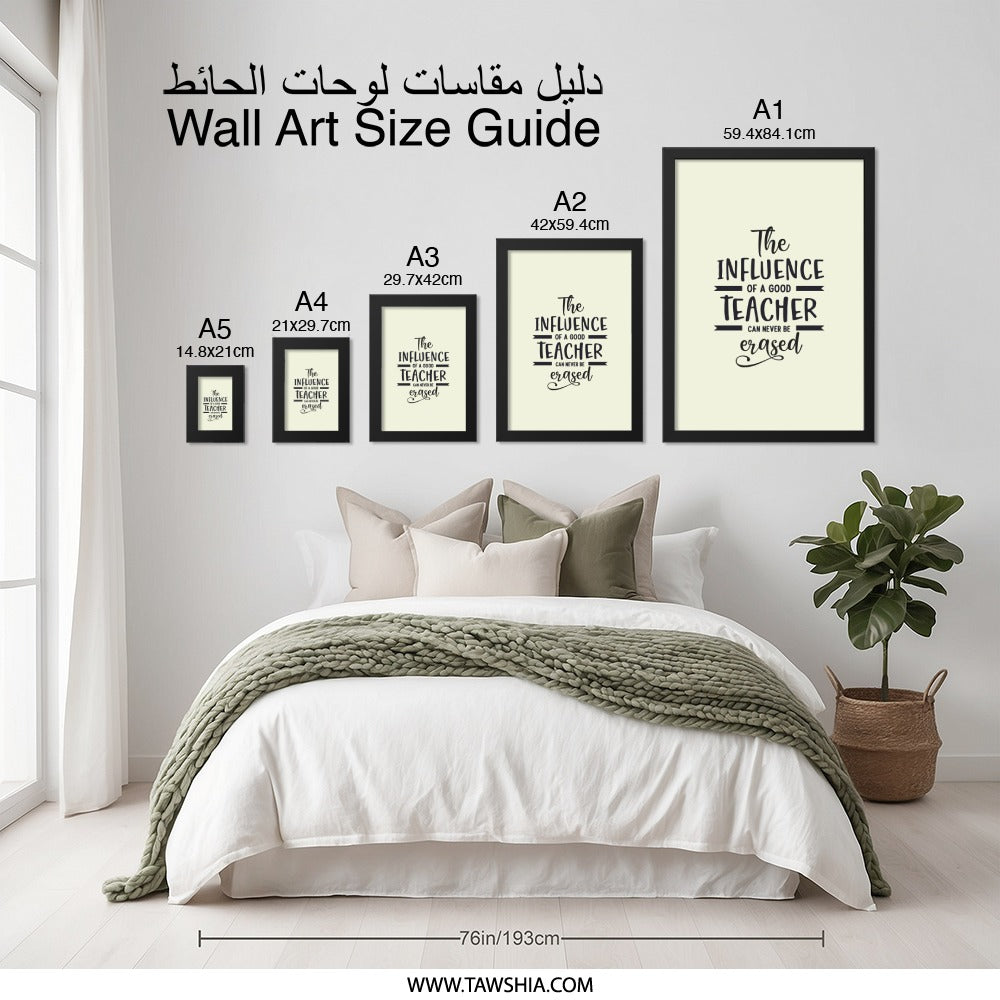 Teacher Influence Wall Art, Inspirational Quote Print, Classroom Decor, Teacher Appreciation Gift, Educator Gift, Mentor Wall Decor - Tawshia