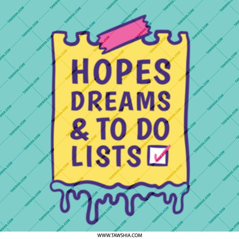 Hopes Dreams & To Do Lists Dripping Notes product