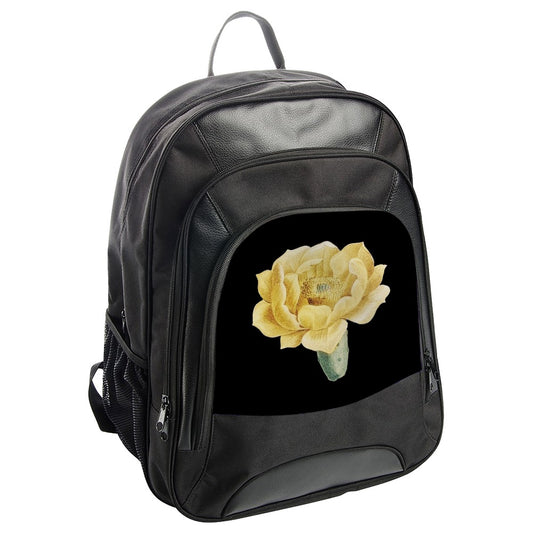 Yellow Flower Backpack, Floral Print Backpack, Botanical Backpack, Aesthetic Backpack, Nature Inspired Gift, Book Bag, Travel Bag - Tawshia
