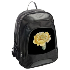 Yellow Flower Backpack, Floral Print Backpack, Botanical Backpack, Aesthetic Backpack, Nature Inspired Gift, Book Bag, Travel Bag - Tawshia