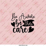 Aware There Care Pocket Mirror, Cute Compact Mirror, Floral Pink Mirror, Affirmation Mirror, Inspiring Gift for Her, Pocket Mirror - Tawshia