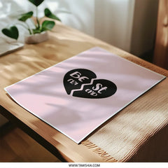 Best Friend Photographic Prints, Friendship Wall Art, Heart Art Print, Cute Room Decor, Home Decor, Gift Idea, Wall Hanging, Friendship Gift - Tawshia